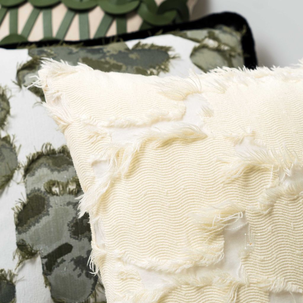 Vỏ Gối Tựa Lưng Phong Cách Bắc Âu Xanh Green Phối Be