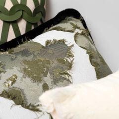 Vỏ Gối Tựa Lưng Phong Cách Bắc Âu Xanh Green Phối Be