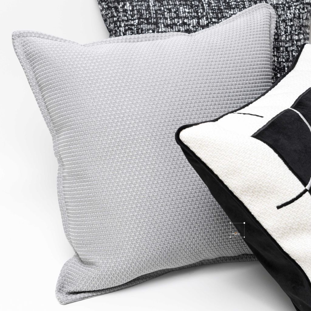 Vỏ Gối Tựa Lưng Sofa Retro Tông Đen Xám Kiểu Mỹ