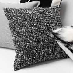 Vỏ Gối Tựa Lưng Sofa Retro Tông Đen Xám Kiểu Mỹ