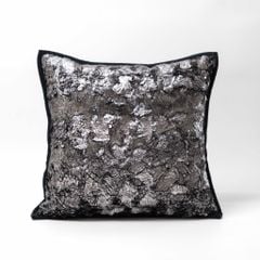 Vỏ Gối Tựa Lưng Cao Cấp Nhũ Vệt Sáng Tông Đen Đỏ Quyến Rũ