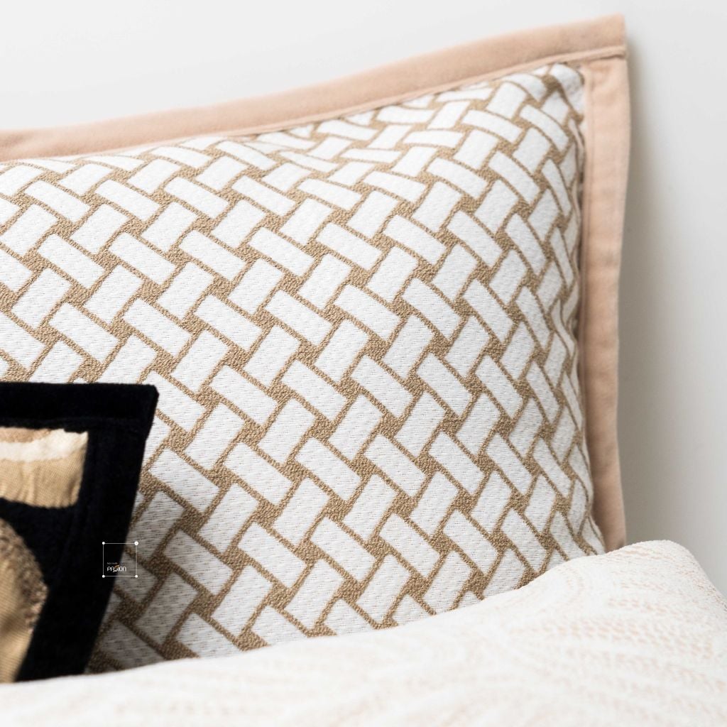 Vỏ Gối Tựa Lưng Dệt Sợi Jacquard Sang Trọng 50cm