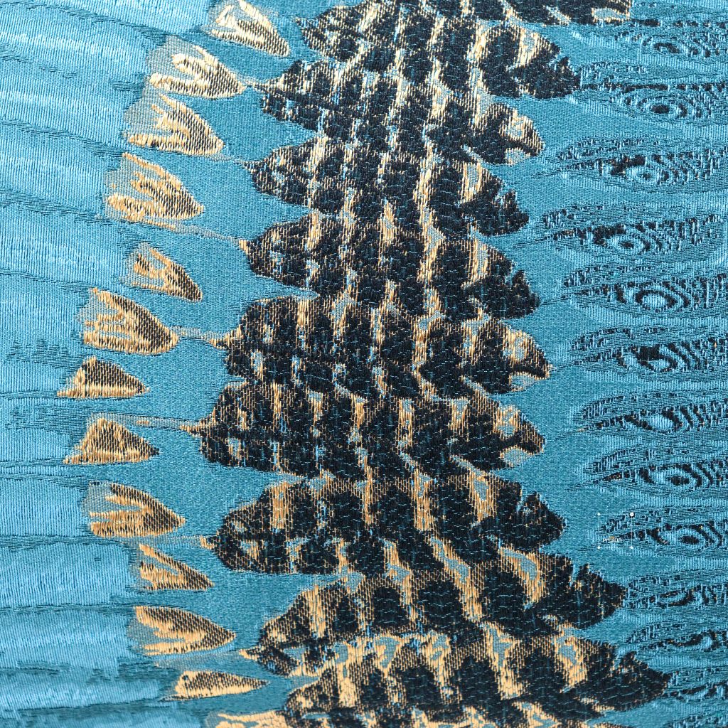 Vỏ Gối Tựa Lưng Cao Cấp Hình Họa Tiết Phượng Hoàng Xanh