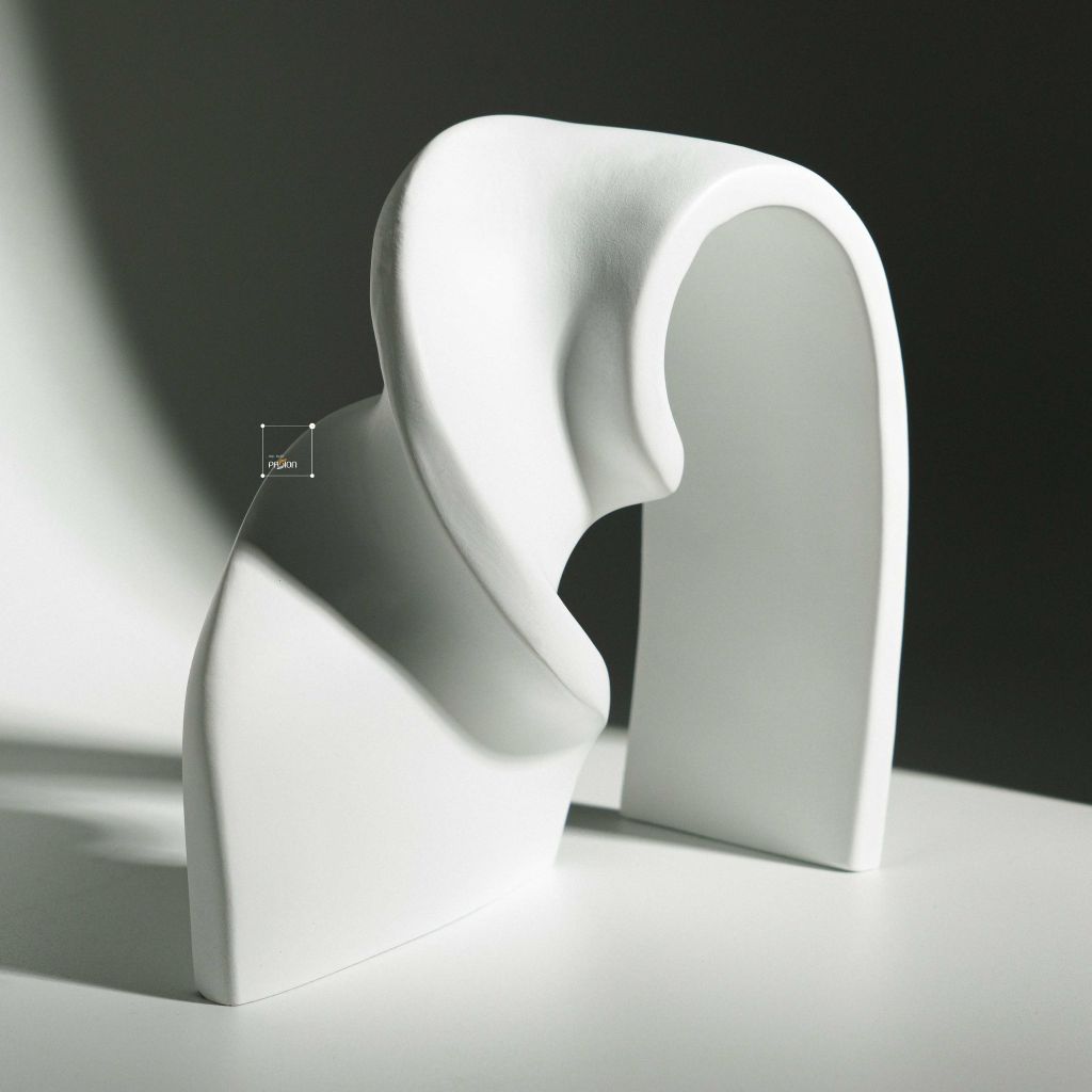 Tượng Decor Hình Xoắn Bằng Gốm Phong Cách Tối Giản