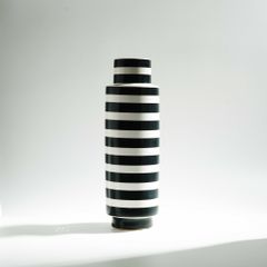 Bình Gốm Trang Trí Thiết Kế Sáng Tạo Sọc Trắng Đen