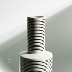 Bình Gốm Trang Trí Thiết Kế Sáng Tạo Sọc Trắng Đen