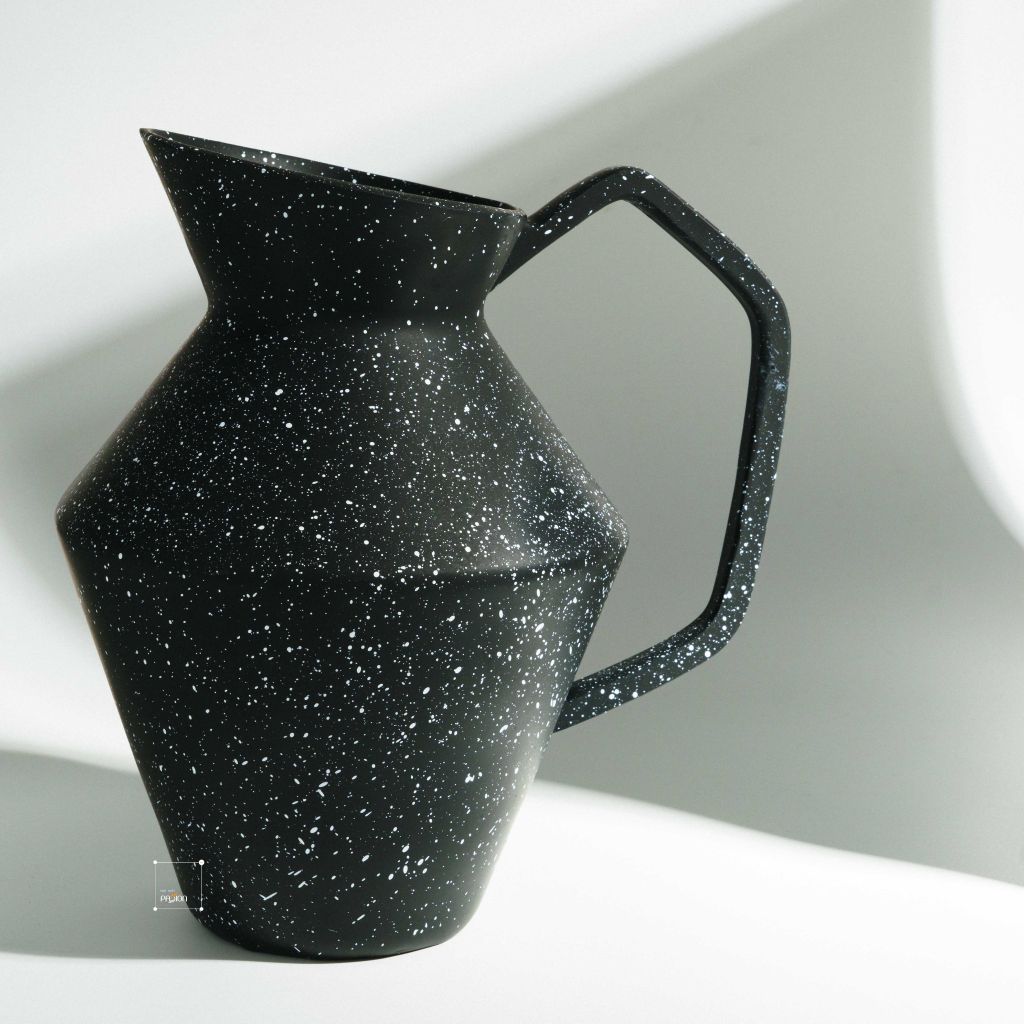 Bình Gốm Trang Trí Thiết Kế Sáng Tạo Sọc Trắng Đen