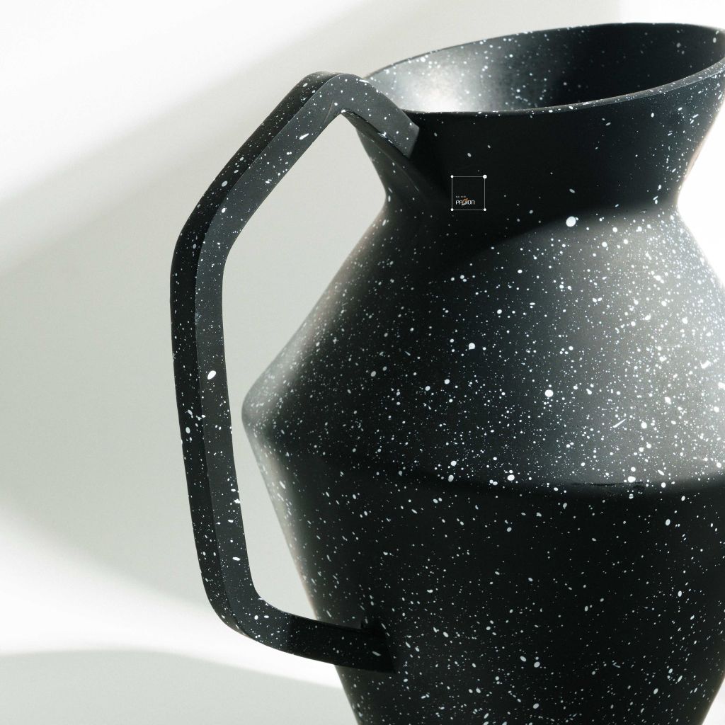 Bình Gốm Trang Trí Thiết Kế Sáng Tạo Sọc Trắng Đen