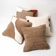 Vỏ Gối Tựa Lưng Phong Cách Wabi Sabi Nâu Hạt Dẻ