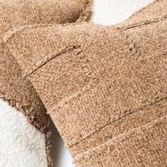 Vỏ Gối Tựa Lưng Phong Cách Wabi Sabi Nâu Hạt Dẻ