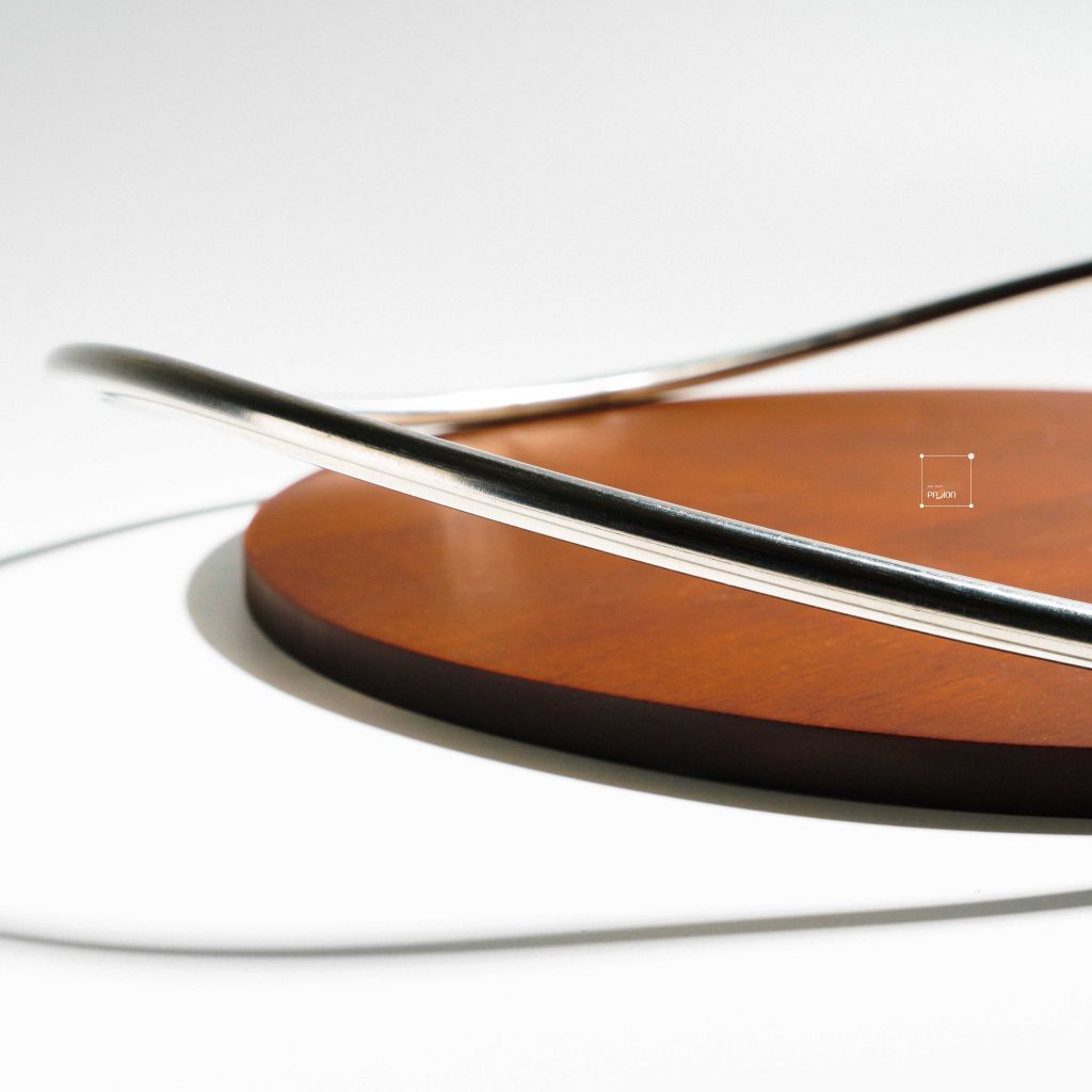 Khay Gỗ Inox Viền Vòng Cung Decor Cao Cấp