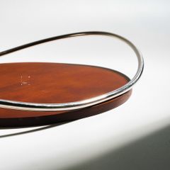 Khay Gỗ Inox Viền Vòng Cung Decor Cao Cấp