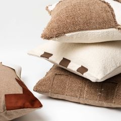 Vỏ Gối Tựa Lưng Phong Cách Wabi Sabi Nâu Hạt Dẻ