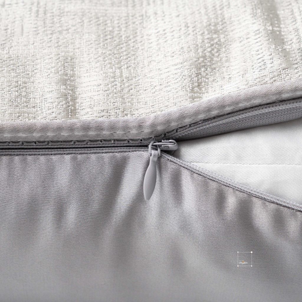 Vỏ Gối Tựa Lưng Trang Trí Thêu Cao Cấp Size 50cm - Gân Be