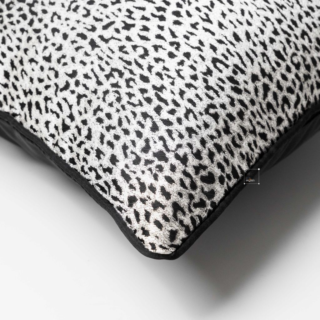 Vỏ Gối Tựa Lưng Trang Trí Thêu Cao Cấp Size 50cm - Xám Beo