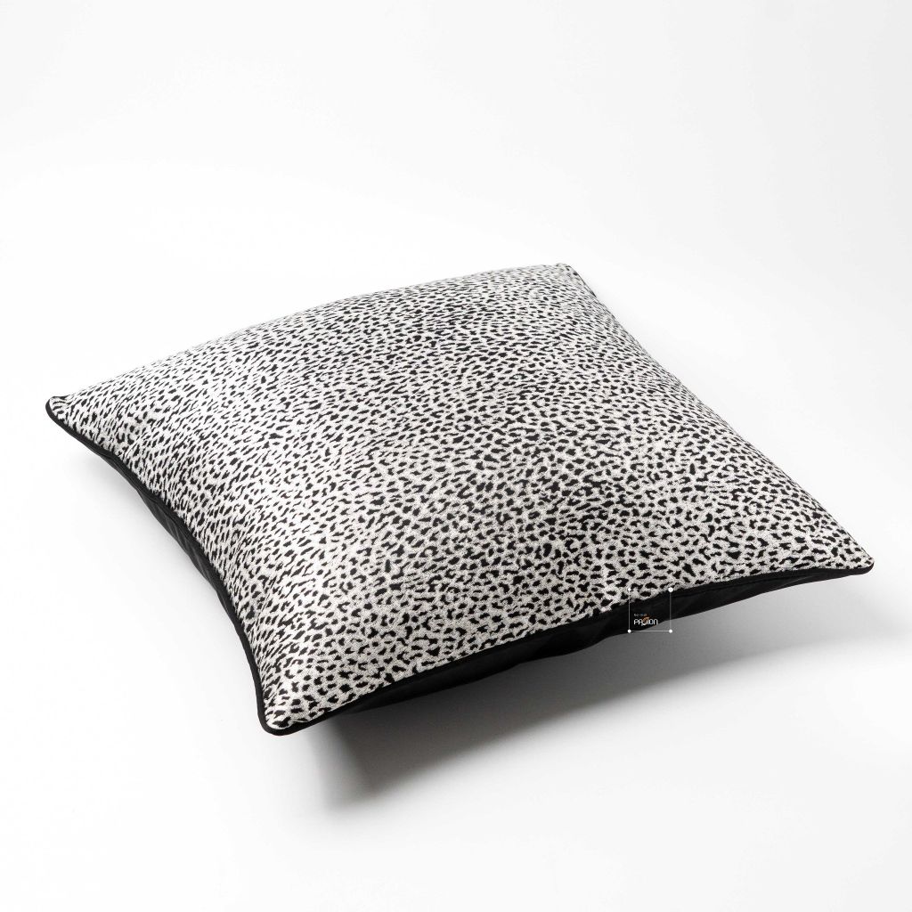 Vỏ Gối Tựa Lưng Trang Trí Thêu Cao Cấp Size 50cm - Xám Beo