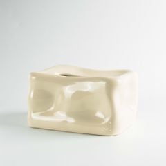 Hộp Khăn Giấy Sứ Phủ Bóng Cao Cấp Cong Sáng Tạo