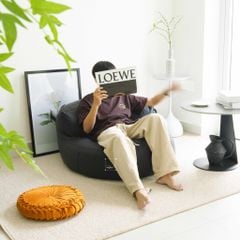 Ghế Lười Hạt Xốp Hình Tròn Bọc Da