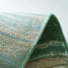 Thảm Lông Sợi Ngắn Cao Cấp Họa Tiết Gợn Sóng Xanh Sọc