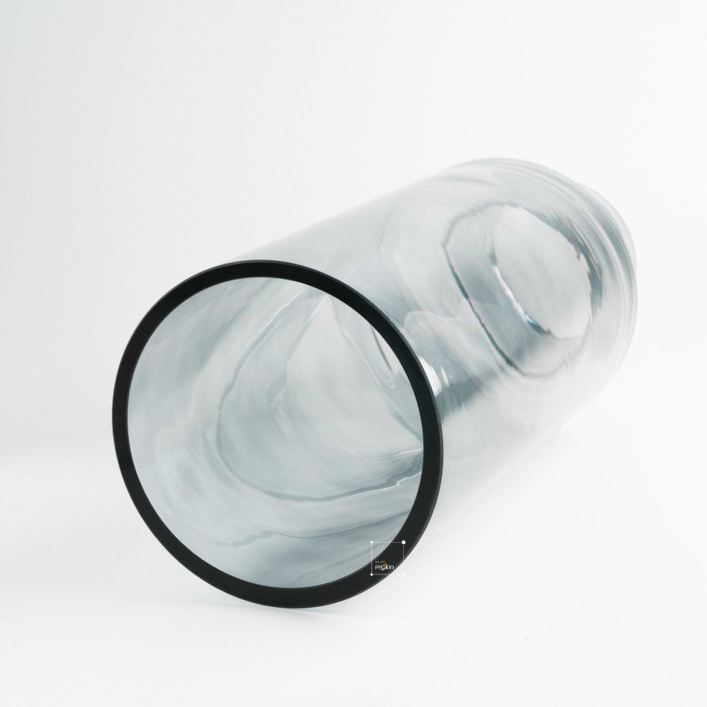 Bình Hoa Thủy Tinh Màu Nước Có Đế Gỗ Nâng Cao Hoa