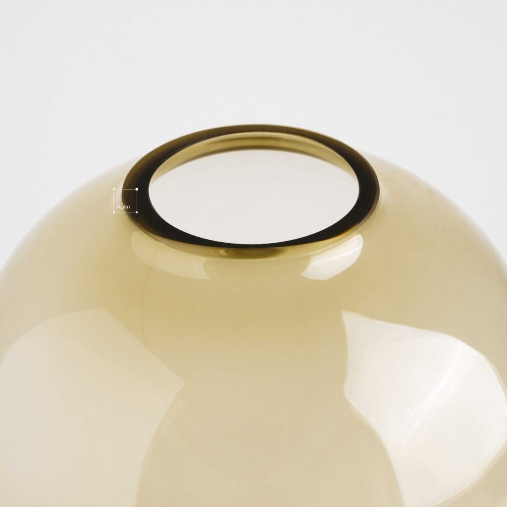 Bình Hoa Thủy Tinh Trụ Tròn Trong Suốt Pha Màu Gỗ