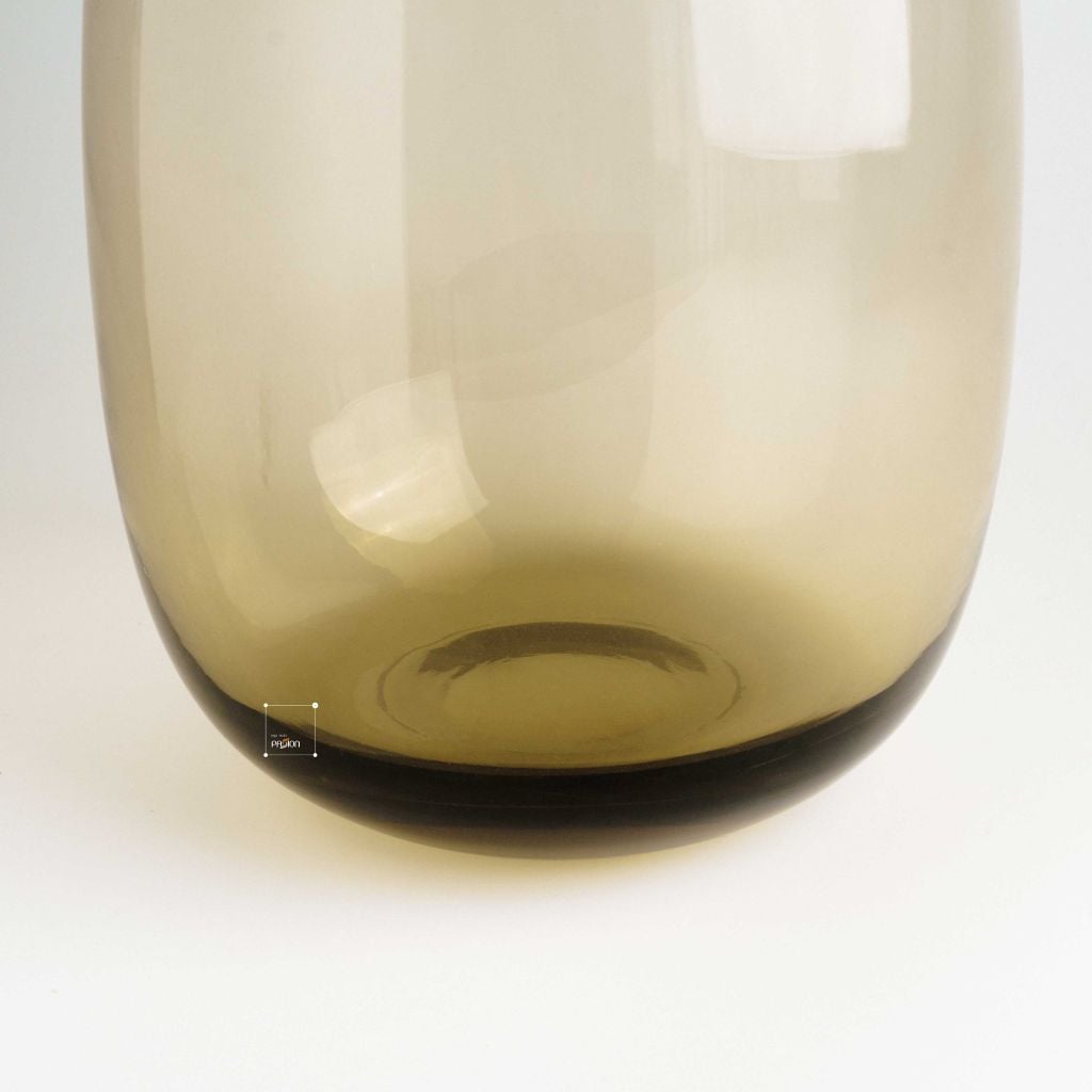 Bình Hoa Thủy Tinh Trụ Tròn Trong Suốt Pha Màu Gỗ