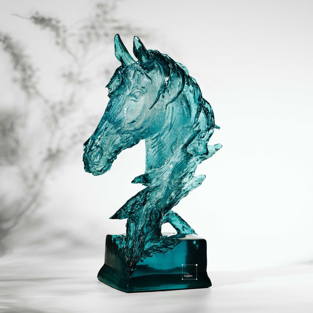 Tượng Ngựa Decor Trong Suốt Điêu Khắc Thủ Công