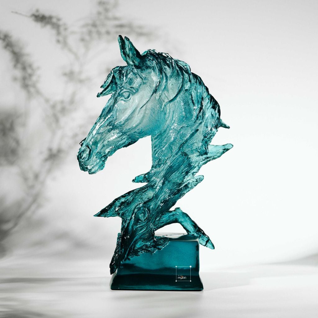 Tượng Ngựa Decor Trong Suốt Điêu Khắc Thủ Công