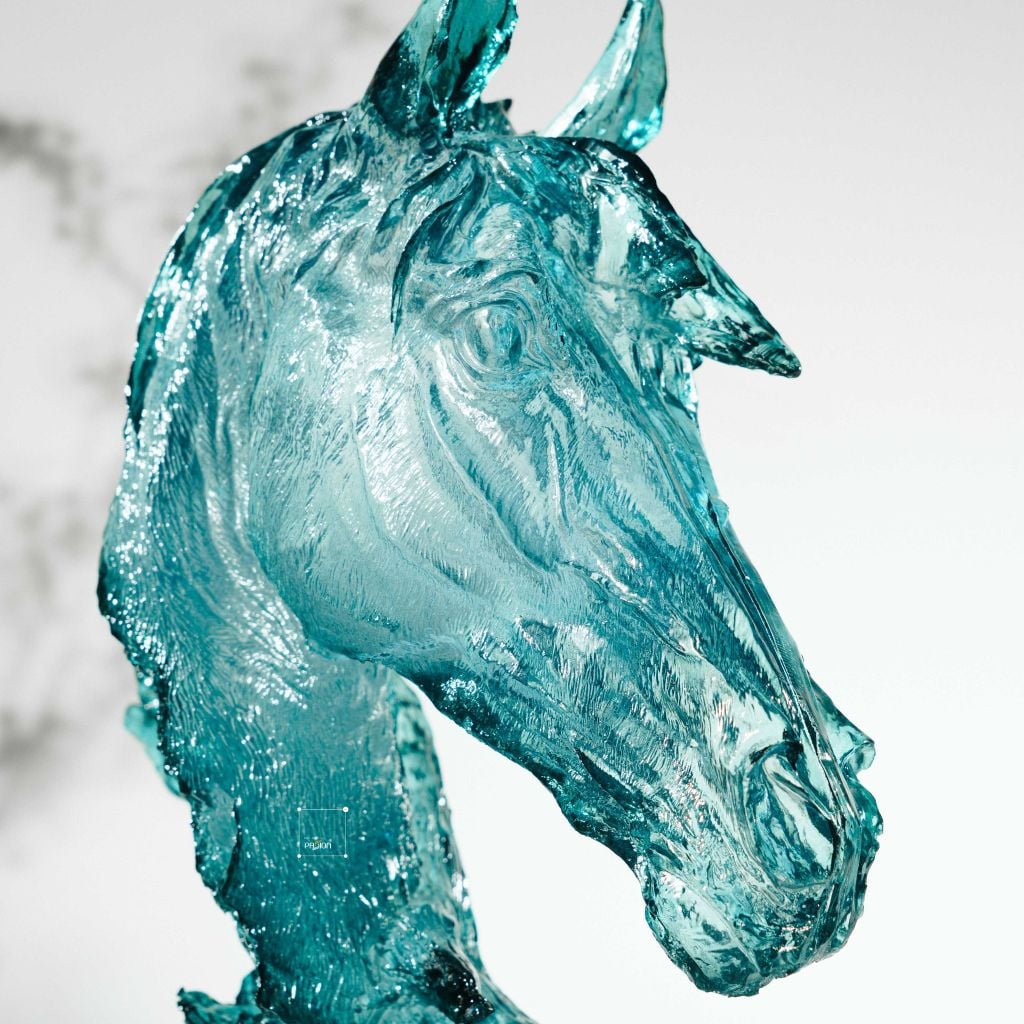 Tượng Ngựa Decor Trong Suốt Điêu Khắc Thủ Công