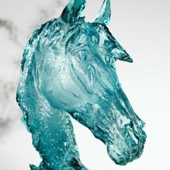 Tượng Ngựa Decor Trong Suốt Điêu Khắc Thủ Công
