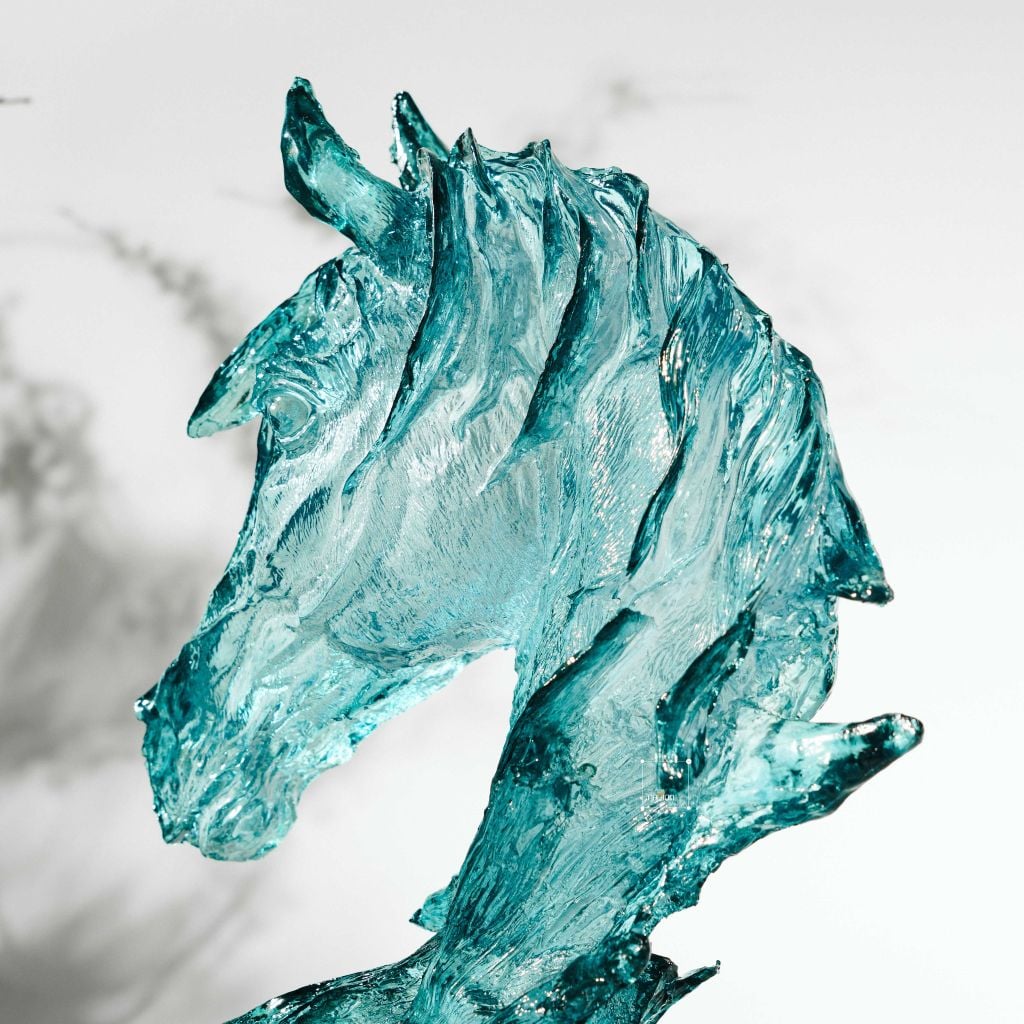 Tượng Ngựa Decor Trong Suốt Điêu Khắc Thủ Công