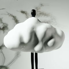 Tượng Decor Hình Nhân Vật Trong Đám Mây Trắng