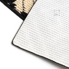 Thảm Lau Chân Siêu Thấm Hút Bụi Để Ở Cửa Ra Vào Họa Tiết Hình Học Xám Đen