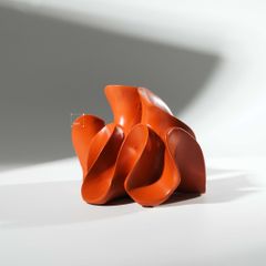 Tượng Decor Phòng Khách Hình Cánh Hoa Màu Đỏ