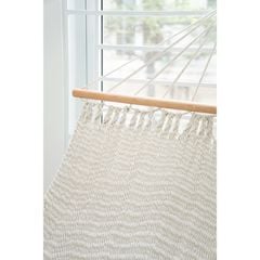 Võng Lưới Thanh Gỗ Tua Rua Boho Trang Trí Ngoài Trời Trang Trí Ngoài Biển 200x100cm
