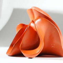 Tượng Decor Phòng Khách Hình Cánh Hoa Màu Đỏ