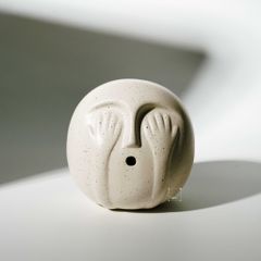 Tượng Tròn Icon Biểu Cảm Decor Kệ Sách Bàn Làm Việc