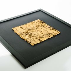 Tượng Tranh Trang Trí Bằng Da Mạ Vàng Decor Kệ