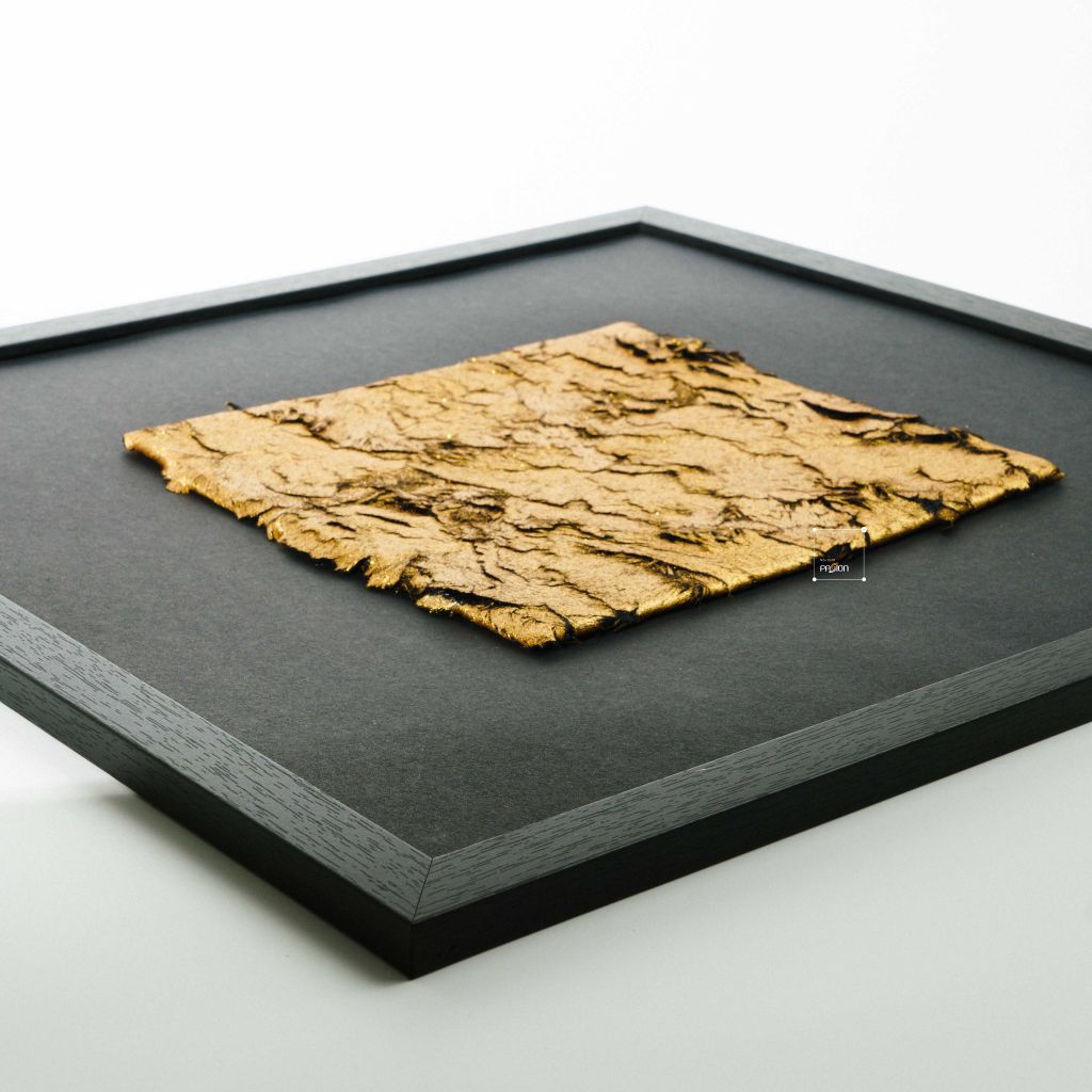 Tượng Tranh Trang Trí Bằng Da Mạ Vàng Decor Kệ