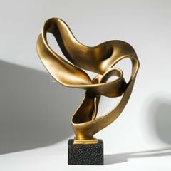 Tượng Decor Tủ Kệ Trang Trí Phòng Khách Hình Dãi Lụa