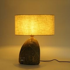 Đèn Bàn Kiểu Khối Gỗ Wabi Sabi