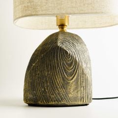 Đèn Bàn Kiểu Khối Gỗ Wabi Sabi