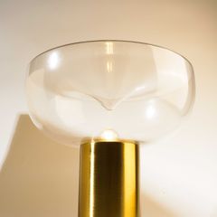 Đèn Bàn Ngủ Kiểu Ý Chao Đèn Gương Kính Nhũ Ngược