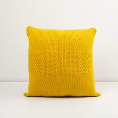 Set Gối Tựa Lưng Phối Khăn Phủ Sofa Tông Vàng 03