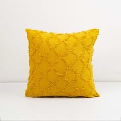 Set Gối Tựa Lưng Phối Khăn Phủ Sofa Tông Vàng 04