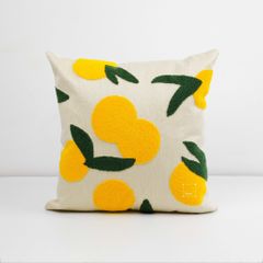 Set Gối Tựa Lưng Phối Khăn Phủ Sofa Tông Vàng 05
