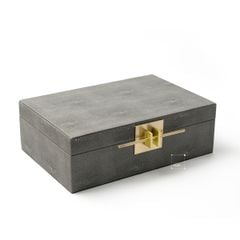 Hộp Đựng Trang Sức Decor Nút Cài Kim Loại Sang Trọng