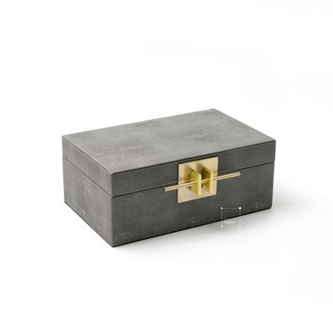 Hộp Đựng Trang Sức Decor Nút Cài Kim Loại Sang Trọng
