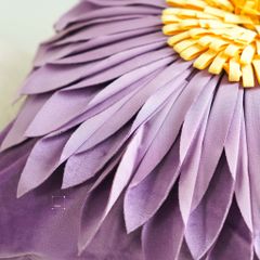 Gối Vuông Tựa Lưng Dệt Hoa Hướng Dương Sang Trọng