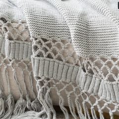 Chăn Đan Len Dệt Tua Rua Kiểu Mỹ Decor Sofa Giường Ngủ